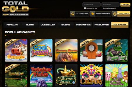 Play Games At Total Gold Casino